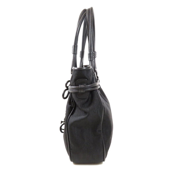 Christian Dior Trotter Pattern Handbag Nylon Material Black - Picture 3 of 9